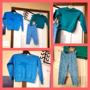 *Vntg* 3pc 5/6 leggings/sweatshirts